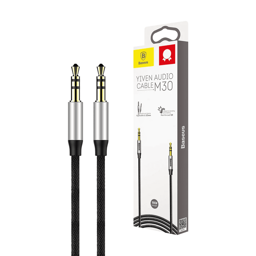Baseus 3ft /1M 3.5mm Aux Auxiliary Cable Male to Male Audio Stereo Cord Baseus 3ft /1M 3.5mm Aux Auxiliary Cable Male to Male Audio Stereo Cord